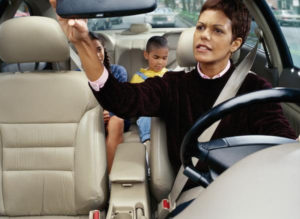 Mother with Kids in Car