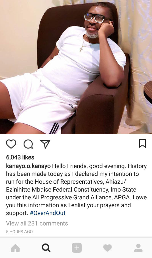 Kanayo O Kanayo to Run For Public Office