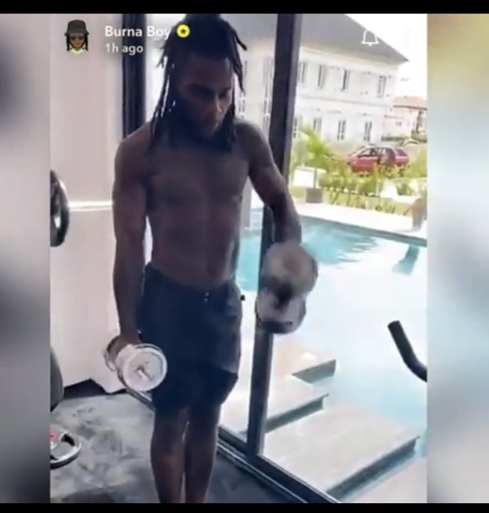 burna boy fitness body