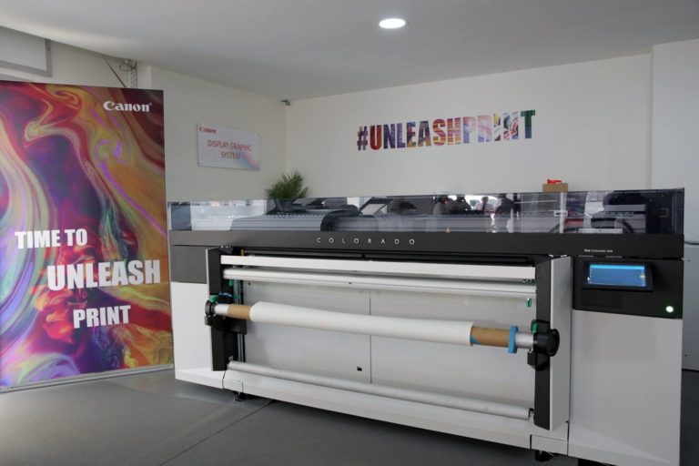 In Partnership With ARKEOS Group, Canon, Debuts the All New Océ Colorado 1640 Printer At Its Casablanca Showroom On Thursday, July 19, 2018