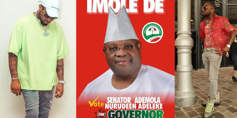Davido Declares Support for PDP Candidate Senator Ademola Adeleke
