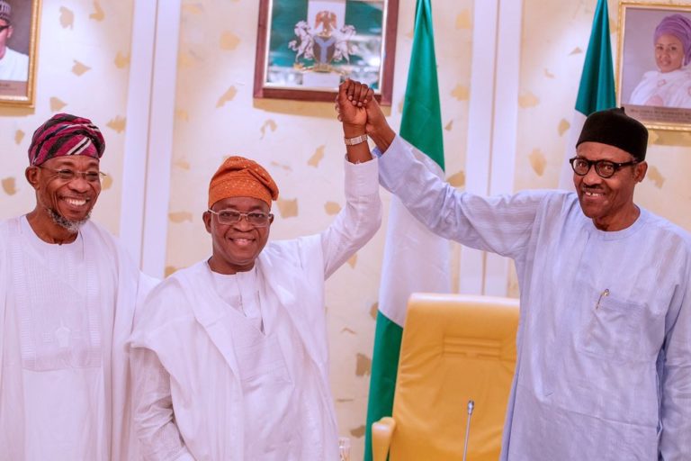 Gboyega Oyetola and President Buhari