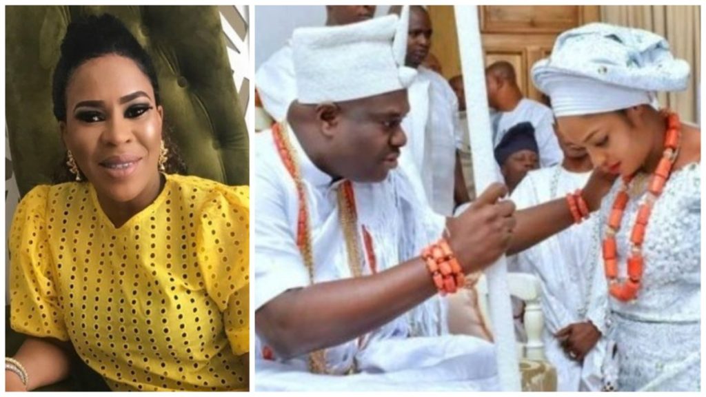 Faithia Williams reacts to Ooni third marriage