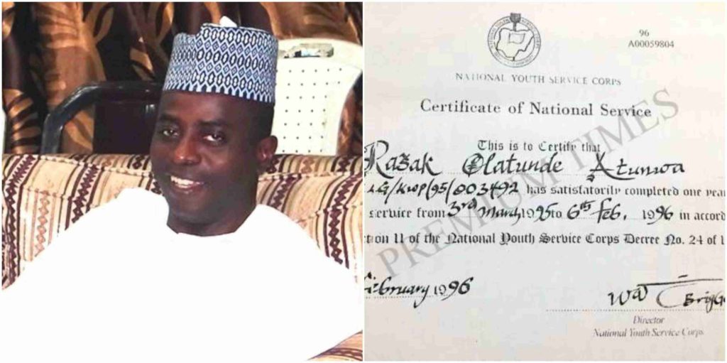 Razak Atunwa Skips NYSC