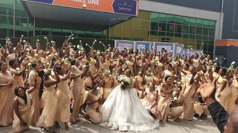 Sandra Ikeji Breaks Guinness World Record with Her White Wedding