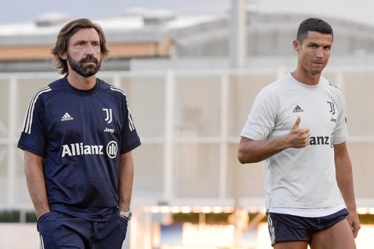 Pirlo and Cristiano Ronaldo