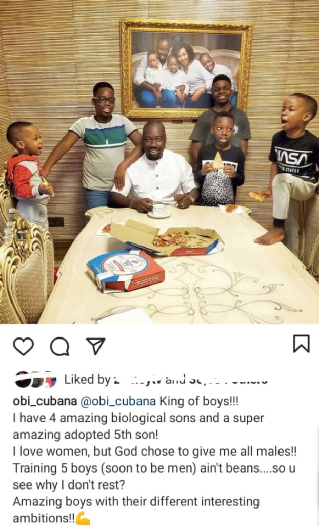 Obi Cubana -- Five Nigerian Celebrities Who Becomes Parents Through Adoption