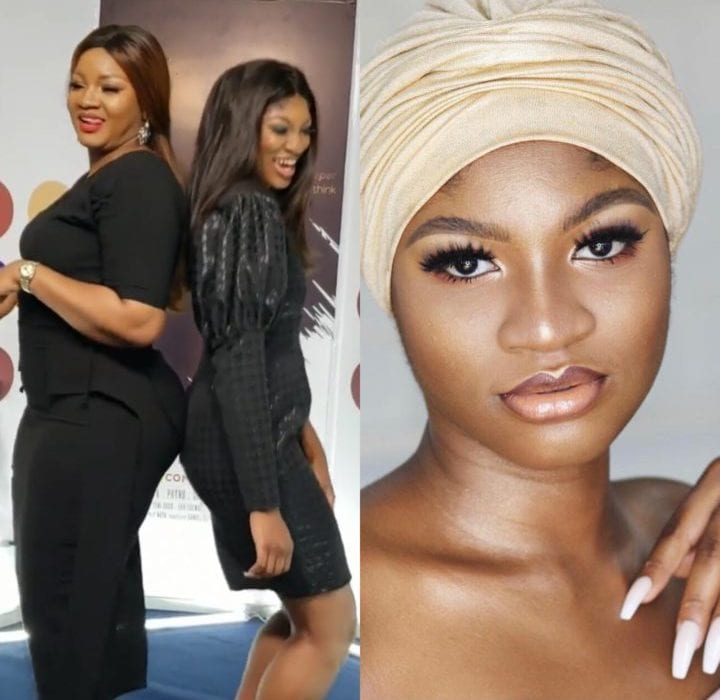 Omotola Jalade Ekeinde and her daughter