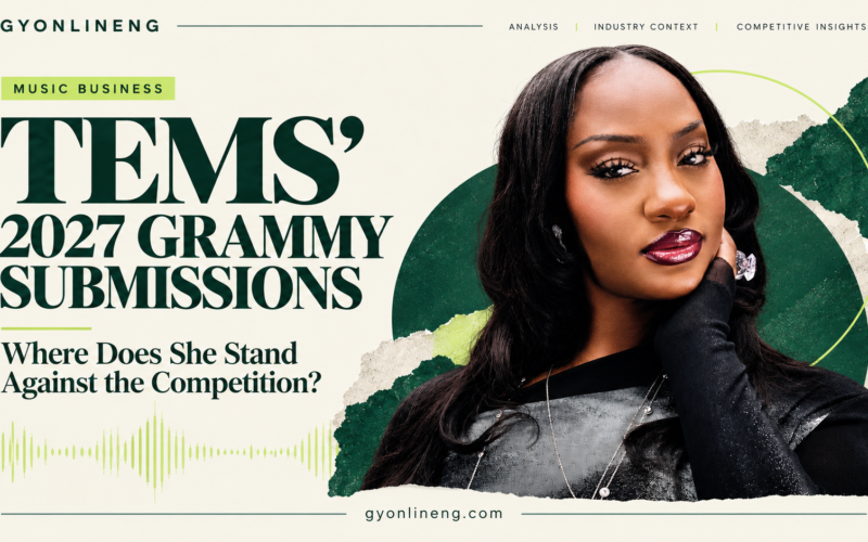 Tems 2027 Grammy submissions analysis featured graphic by GYONLINENG
